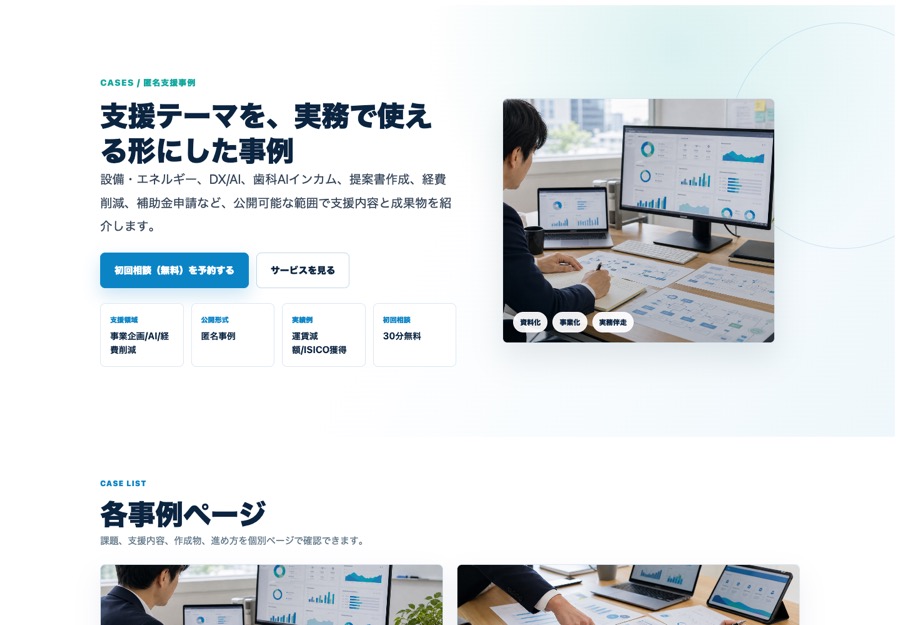 経費削減と補助金支援の事例資料