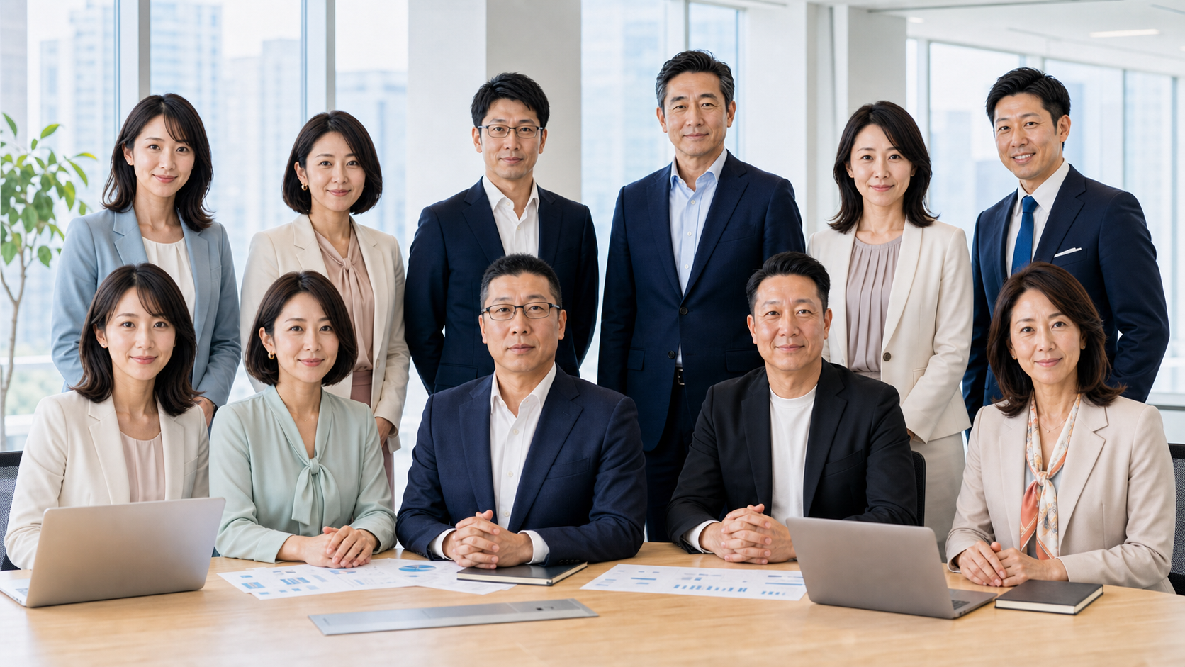 ITADAKI AI社員と山口・小林の集合写真